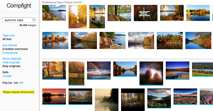 Compfight.com on FlickR:in CC-lisensoitujen kuvien hakupalvelu 