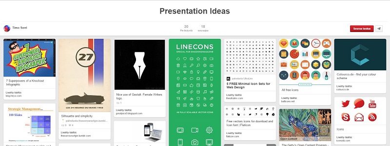 Pinterest - Where to find presentation inspiration