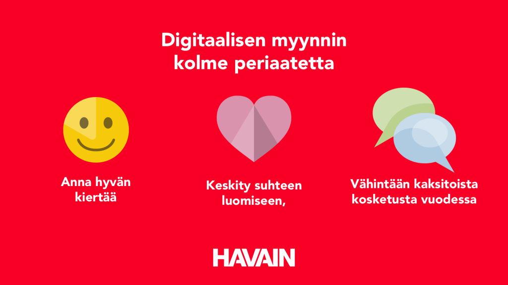 Digitaalinen myynti - kolme periaatetta