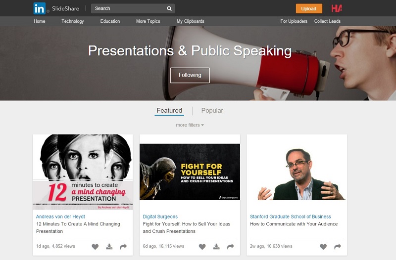 SlideShare - Where to find presentation inspiration