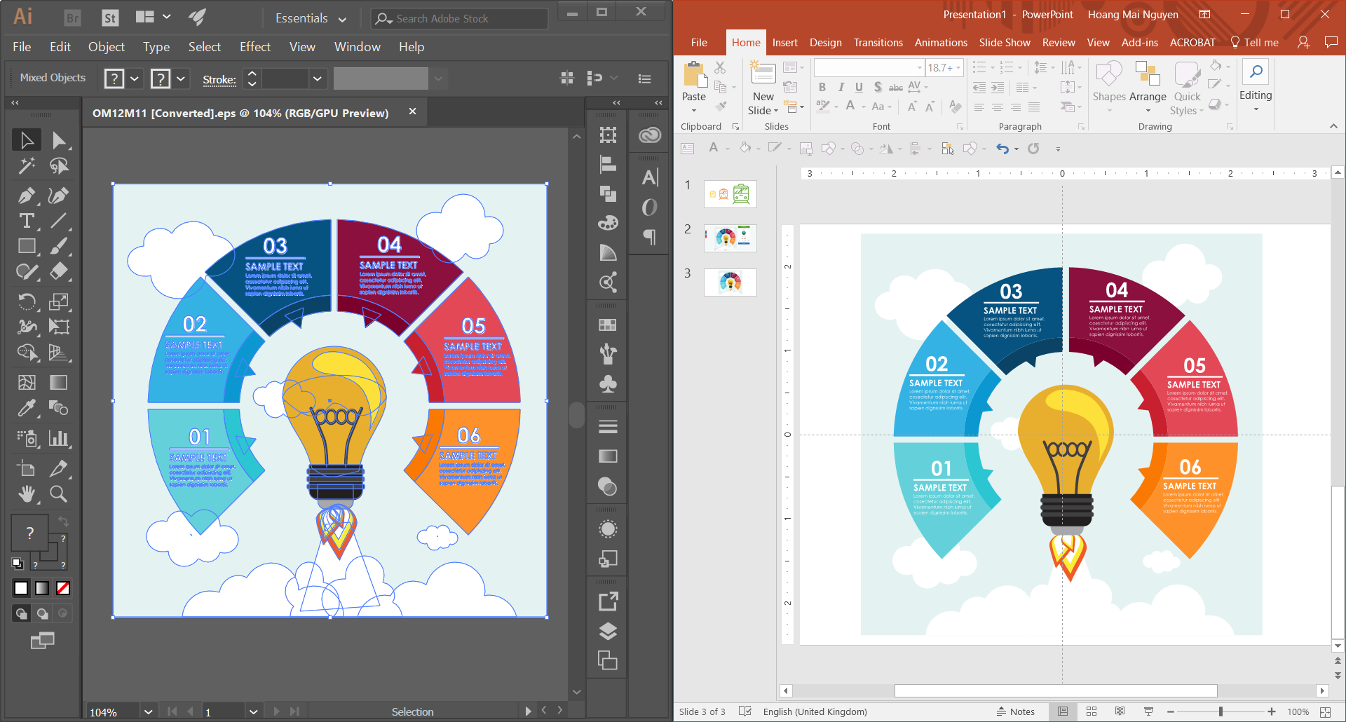 how to use eps in powerpoint