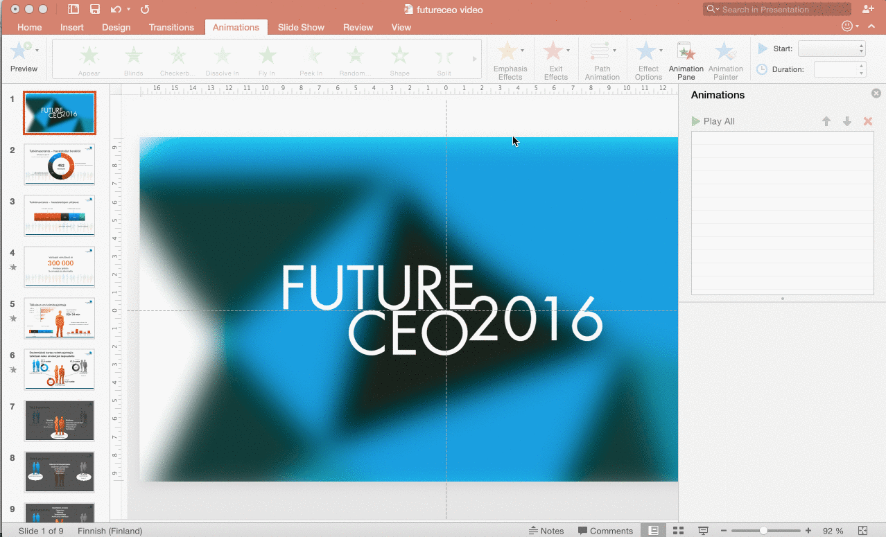 Future CEO 2016 tutkimuksen visualisointi