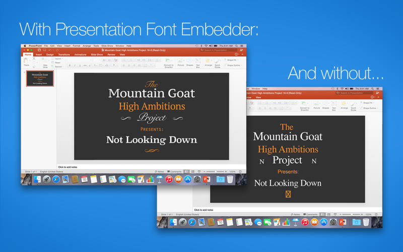 Presentation Font Embedder